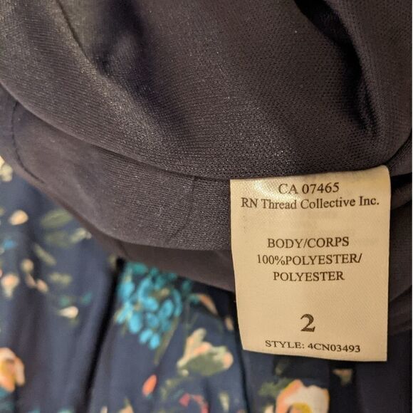 Mexx Blue floral boho dress size 2 @Y - Picture 4 of 12